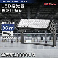 【特売2台】LED投光器 50W 10000lm 昼光色 昼白色 電球色 LED ワークライト フラッドライト 薄型投光器 …