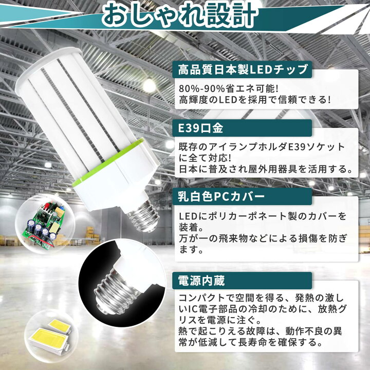 楽天市場】[インボイス領収書対応] 電球形蛍光灯 投光器用交換電球 E39 