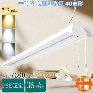 �y2�N�ۏ؁z ����̌^ LED�u���� 40W�` �H���s�v LED�x�[�X���C�g �v���X�C�b�`�t �x�[�X���C�gled ���F �݂艺���� �u������� ��̌^LED�x�[�X���C�g40W�` 2�� �V�䒼�t�� �u���� 40�^ 120CM ��