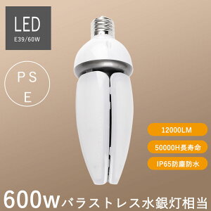 led ⓔ R[^ LEDd E39 ⓔLED 600W` 12000lm IP65hoh AC100V ƒpd 360x  ȃGl O sv Hsv nQd XH H q VƖ Ŕ(F6000K