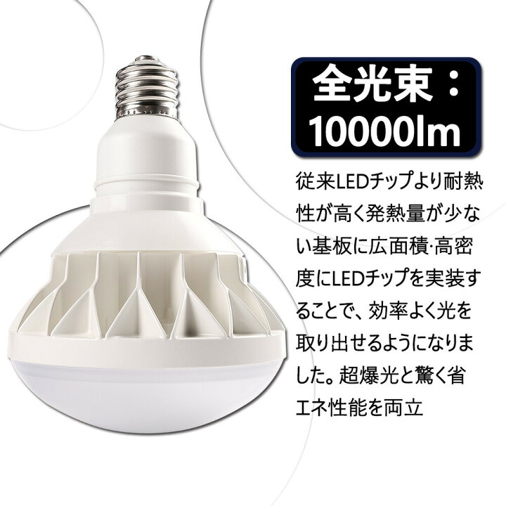 楽天市場】【9個売り】ledビーム電球 e39 led電球 50w 10000lm 作業用 