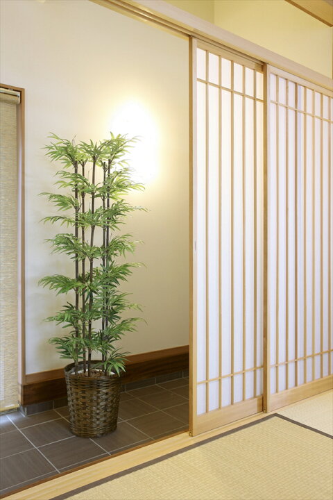 光触媒 光の楽園 黒竹1.3m 幹：天然竹 ◇直営店限定商品◇ フェイク 