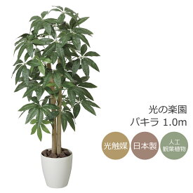 光触媒 光の楽園 パキラ 1.0m フェイクグリーン 人工観葉植物(199K160)【ラッピング不可】