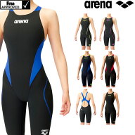 アリーナ ARENA 競泳水着 レディース WA承認 ハーフスパッツ オープンバック クロスバック AQUAFORCE FUS…