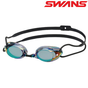 度付きゴーグル 水泳 スワンズ SWANS ノンクッション ミラーレンズ セット スイミング 競泳 レーシング OPTIC-SRCL-7M
