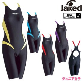 【店内商品3点以上でさらに3％OFFクーポン配布中】Jaked ジャケッド 競泳水着 ジュニア女子 J-ELASTICO STR ジェイエラスティコ エスティアール EXPERT TYPE2 ハーフスパッツ fina承認 WA承認モデル 820439F-J fina マーク あり