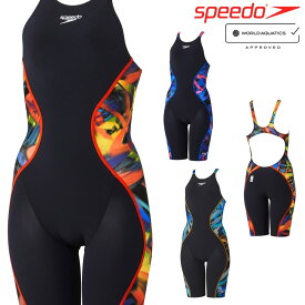 【店内商品3点以上でさらに3％OFFクーポン配布中】スピード SPEEDO 競泳水着 レディース WORLD AQUATICS承認 プロハイプリッド2オープンバックニースキン オールインワン LZR CORDURA2 2024年春夏モデル SCW12405F fina マーク あり