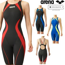 【店内商品3点以上でさらに3％OFFクーポン配布中】アリーナ ARENA 競泳水着 レディース WORLD AQUATICS承認 レーシングハーフスパッツ オープンバック オールインワン AQUA XTREME 2024年春夏モデル ARN-4020W fina マーク あり