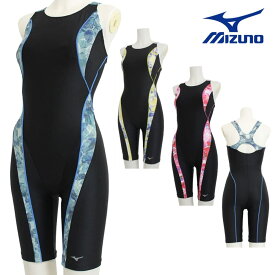 【店内商品3点以上でさらに3％OFFクーポン配布中】ミズノ MIZUNO 別注オリジナル フィットネス水着 レディース オールインワン スパッツ STROKE ONE パッド付き N2JGB825