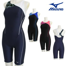 【店内商品3点以上でさらに3％OFFクーポン配布中】ミズノ MIZUNO 別注オリジナル フィットネス水着 レディース オールインワン スパッツ STROKE ONE パッド付き N2JGB831