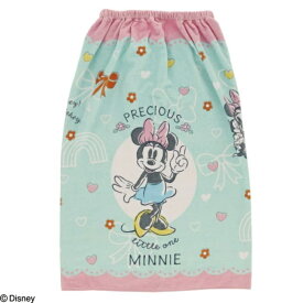 【店内商品3点以上でさらに3％OFFクーポン配布中】丸眞 マルシン 巻きタオル 80cm丈 ミニー プレシャスキュート ラップタオル 水泳小物 スイミング プール お着替えタオル 911404M