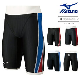 【店内商品3点以上でさらに3％OFFクーポン配布中】ミズノ MIZUNO 競泳水着 メンズ WA承認モデル ハーフスパッツ STREAM ACE ストリームフィットA N2MB1024 fina マーク あり