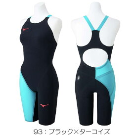 ミズノ 競泳水着 レディース GX SONIC6 NV WA承認モデル GX SONIC VI ハーフスーツ 布帛素材 競泳全種目 短距離〜中・長距離 選手向き MIZUNO 高速水着 女性用 2025年春夏モデル新色 ターコイズ N2MGA701 fina マーク あり