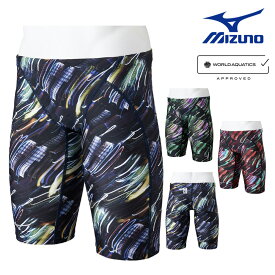【店内商品3点以上でさらに3％OFFクーポン配布中】ミズノ MIZUNO 競泳水着 メンズ WA承認モデル STREAM ACE ハーフスパッツ ストリームフィットA 2025年春夏モデル N2MBC044 fina マーク あり