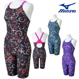 ミズノ MIZUNO 競泳水着 練習用水着 レディース エクサースーツ ハーフスーツ オールインワン EXER SUITS U-Fit 競泳練習水着 2025年春夏モデル N2MGC785