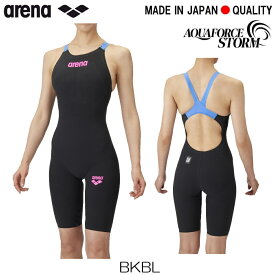 【高速割1500円OFFクーポン対象】ARENA アリーナ 競泳水着 レディース アクアフォース ストーム AQUAFORCE STORM MF WA承認モデル レーシングワンピーススパッツオープンバック・ハーフレッグ 2025年モデル新色 高速水着 中距離 長距離選手向き fina マーク あり ARN-4002W