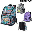 【店内商品3点以上でさらに3％OFFクーポン配布中】アリーナ ARENA 水泳 バックパック 35L 総柄 リュック スイミングバッグ デイバッグ スポーツバッグ 2025年春夏モデル AS5SBP31U