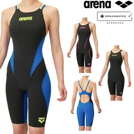 【店内商品3点以上でさらに3％OFFクーポン配布中】アリーナ ARENA 競泳水着 レディース WA承認モデル レーシングワンピーススパッツ オープンバック ハーフレッグ オールインワン AQUAFORCE Fusion-Tri AS5SRC12L fina マーク あり