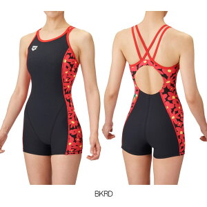 【店内商品3点以上でさらに3%OFFクーポン配布中】アリーナ ARENA 競泳水着 練習用水着 レディース トレーニングワンピーススパッツ オープンバック ダブルストラップ ミドルレッグ オールイ