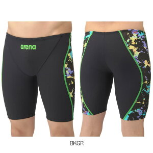 【店内商品3点以上でさらに3%OFFクーポン配布中】アリーナ ARENA 競泳水着 練習用水着 メンズ トレーニングスパッツ ハーフレッグ タフスーツ タフスキンE 競泳練習水着 NEO EARTH 2025年春夏モ
