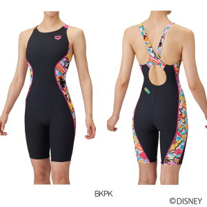 【店内商品3点以上でさらに3%OFFクーポン配布中】アリーナ ARENA 競泳水着 練習用水着 レディース トレーニングワンピーススパッツ オープンバック ハーフレッグ オールインワン ディズニー