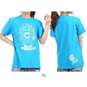 【店内商品3点以上でさらに3%OFFクーポン配布中】クラップ CLAP クラップマーメイド ティー レディース Tシャツ 半袖 スポーツアパレル トレーニング フィットネス ダンス ヨガ エアロ 女性 C