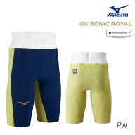 ミズノ 競泳水着 メンズ GX SONIC ROYAL PW WA承認モデル ハーフスパッツ 布帛素材 競泳全種目 短距離〜…