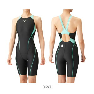 【店内商品3点以上でさらに3%OFFクーポン配布中】アリーナ ARENA 競泳水着レディース WA承認モデル セイフリーバックスパッツ 着やストラップ AQUA RACING AQUA STRIPE-D ARN-2050WE fina マーク あり