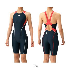 【店内商品3点以上でさらに3％OFFクーポン配布中】アリーナ ARENA 競泳水着レディース WA承認モデル セイフリーバックスパッツ 着やストラップ AQUA RACING AQUA STRIPE-D ARN-2050WE fina マーク あり