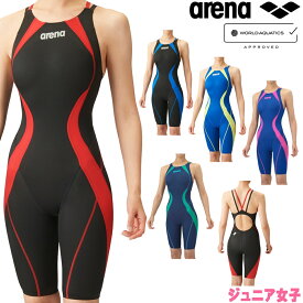 【店内商品3点以上でさらに3％OFFクーポン配布中】アリーナ ARENA 競泳水着 ジュニア女子 WA承認モデル レーシングハーフスパッツ オープンバック ダブルストラップ オールインワン AQUA ADVANCED AQUA XTREME ARN-4020WJ fina マーク あり