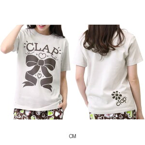 【店内商品3点以上でさらに3%OFFクーポン配布中】クラップ CLAP リボンクラップ ティー レディース Tシャツ 半袖 スポーツアパレル トレーニング フィットネス 女性 CTS25033