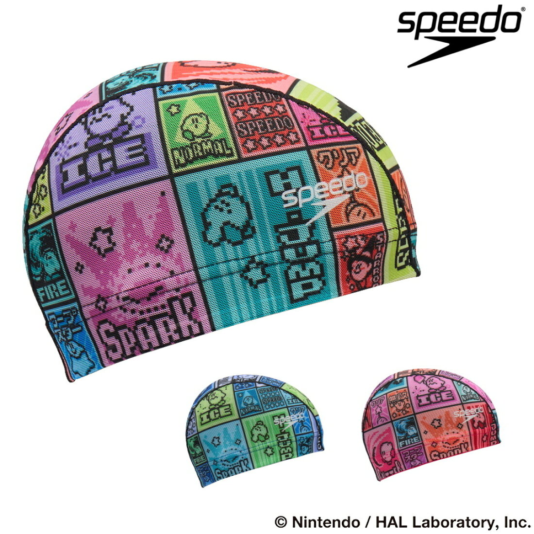 スピード SPEEDO 水泳 カービィドットブロックメッシュキャップ スイムキャップ 水泳小物 2026年春夏モデル SE12602