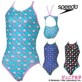 【店内商品3点以上でさらに3％OFFクーポン配布中】スピード SPEEDO 競泳水着 練習用水着 ジュニア女子 カービィ1アップクラシックターンズスーツ ENDURANCE ECO 競泳練習水着 2026年春夏モデル STG02603