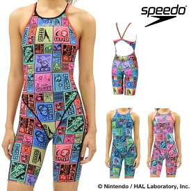 【店内商品3点以上でさらに3％OFFクーポン配布中】スピード SPEEDO 競泳水着 練習用水着 レディース カービィドットブロックターンズニースキン オールインワン ENDURANCE ECO 競泳練習水着 2026年春夏モデル STW12602