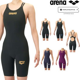 【クーポン利用で1300円OFF】アリーナ ARENA 競泳水着 レディース WA承認モデル ダブルストラップ AQUAFORCE FUSION-ONE レーシングワンピーススパッツ オープンバック ハーフレッグ オールインワン 2026年春夏モデル AS6SRC11L fina マーク あり