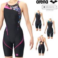 アリーナ ARENA 競泳水着 レディース WA承認モデル AQUA RACING ECO AQUA STRIPE ダブルストラップ レー…