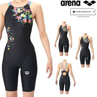 アリーナ ARENA 競泳水着 レディース WA承認モデル ダブルストラップ AQUA RACING ECO AQUA STRIPE レー…