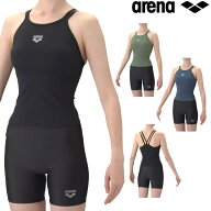アリーナ ARENA フィットネス水着 レディース ダブルストラップ ハイウエスト リブニット フィットネスセ…