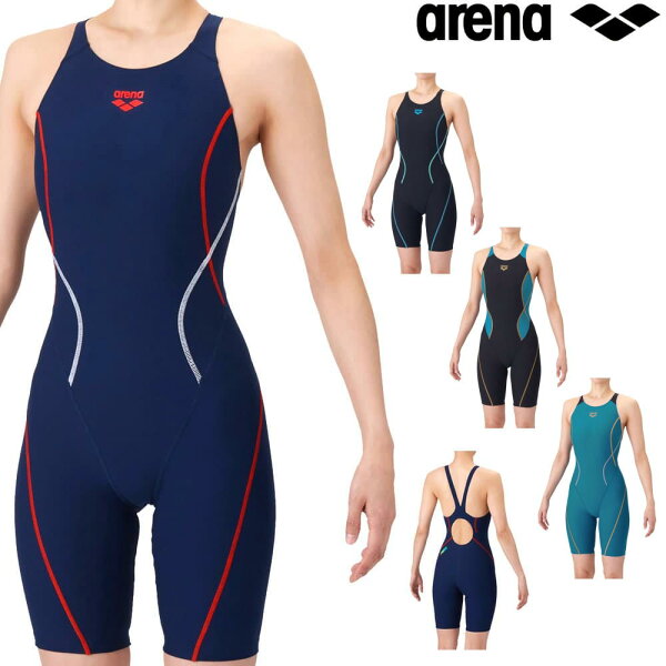 【店内商品3点以上でさらに3％OFFクーポン配布中】アリーナ ARENA 競泳水着 練習用水着 レディース タフスーツ タフスキンE トレーニングワンピーススパッツ オープンバック ハーフレッグ オールインワン 競泳練習水着 AS6SWM02L