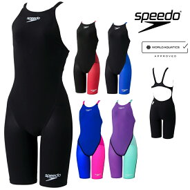 【クーポン利用で1500円OFF】スピード SPEEDO 競泳水着 レディース WA承認モデル Fastskin Pro3 ファストスキンプロ3 オープンバックニースキン SCW12101F fina マーク あり