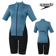 スピード SPEEDO フィットネス水着 レディース ショートスリーブウェイビーセパ Heather Stretch Pro パ…