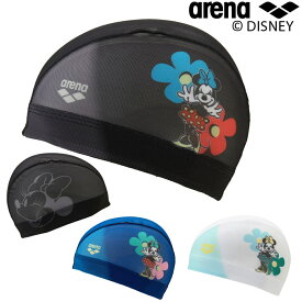 【店内商品3点以上でさらに3％OFFクーポン配布中】アリーナ ARENA 水泳 メッシュキャップ 昇華プリント ディズニー “ ミニー” スイムキャップ 水泳帽 水泳小物 2026年秋冬モデル AS6FSC81U