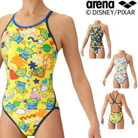 アリーナ ARENA 競泳水着 練習用水着 レディース トレーニングワンピース オープンバック タフスーツ タフスキンEP ディズニー 『トイストーリー』 競泳練習水着 2026年秋冬モデル AS6FWM53L