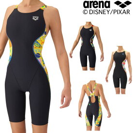 アリーナ ARENA 競泳水着 練習用水着 レディース トレーニングワンピーススパッツ オープンバック ハーフレッグ オールインワン タフスーツ タフスキンE ディズニー 『トイストーリー』 競泳練習水着 2026年秋冬モデル AS6FWM54L