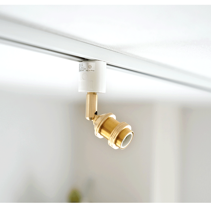 楽天市場 ダクトレール スポットライト E17 1灯 照明器具 照明 配線ダクトレール用 スポットライト E17 ダクトレール 照明 レールライト おしゃれ照明 ライティングレール 照明器具 Led対応 真鍮 ゴールド ヒカリ屋の照明ライト