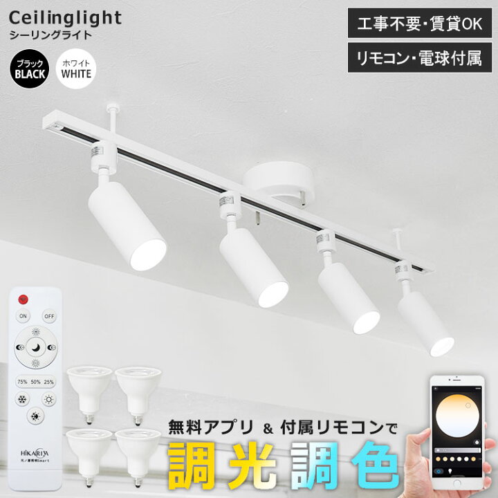楽天市場】【RAIL-spotlight 調光調色電球付】光ノ屋Smart スポット 