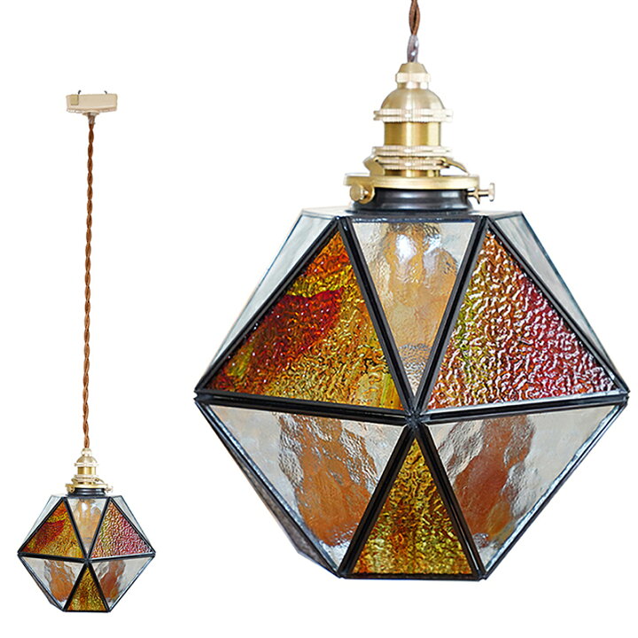 楽天市場】シーリング用 ペンダントライト ステンドグラス 1灯 E17 