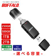 BUUFALO バッファロー USB3.2(Gen2) Type-C/Aコネクター両対応 中低速帯 スティック SSD-SDU3BA/D 250GB/…