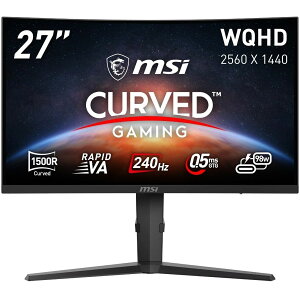 MSI m݌ɌnpȃQ[~Oj^[ 27C`/WQHD/240Hz/0.5ms(GTG)/AIrW MPG-275CQRXF
