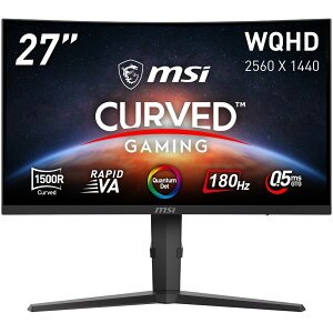 MSI pȃQ[~Oj^[ MAG 275CQRF QD E2 27C`/ʎqhbg/1500R/WQHD/RAPID VA/180Hz/0.5msiGTG ŏlj/HDMI 2.0b MAG-275CQRF-QD-E2